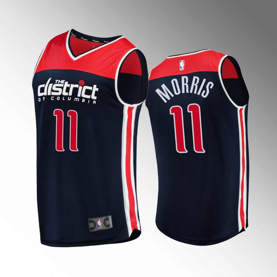 Monte Morris Wizards #11 Navy Jersey Fast Break Statement