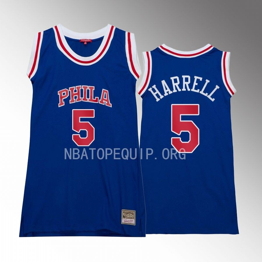 Montrezl Harrell Philadelphia 76ers #5 Hardwood Classics Jersey Blue Women