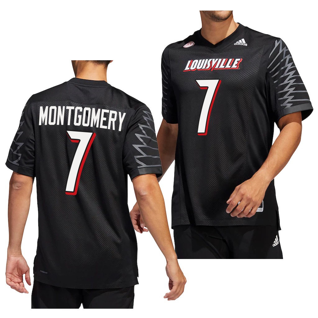 Monty Montgomery Louisville Cardinals #7 Black Jersey 2022-23 Premier Men's Uniform
