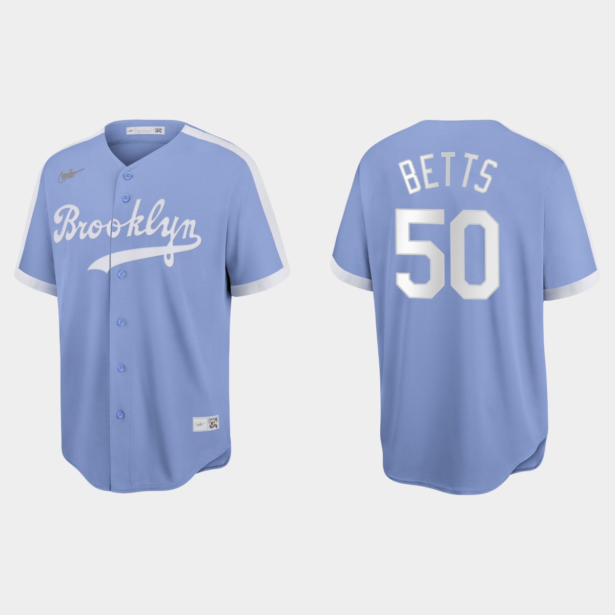 Mookie Betts Brooklyn Dodgers Cooperstown Collection Jersey - Light Purple