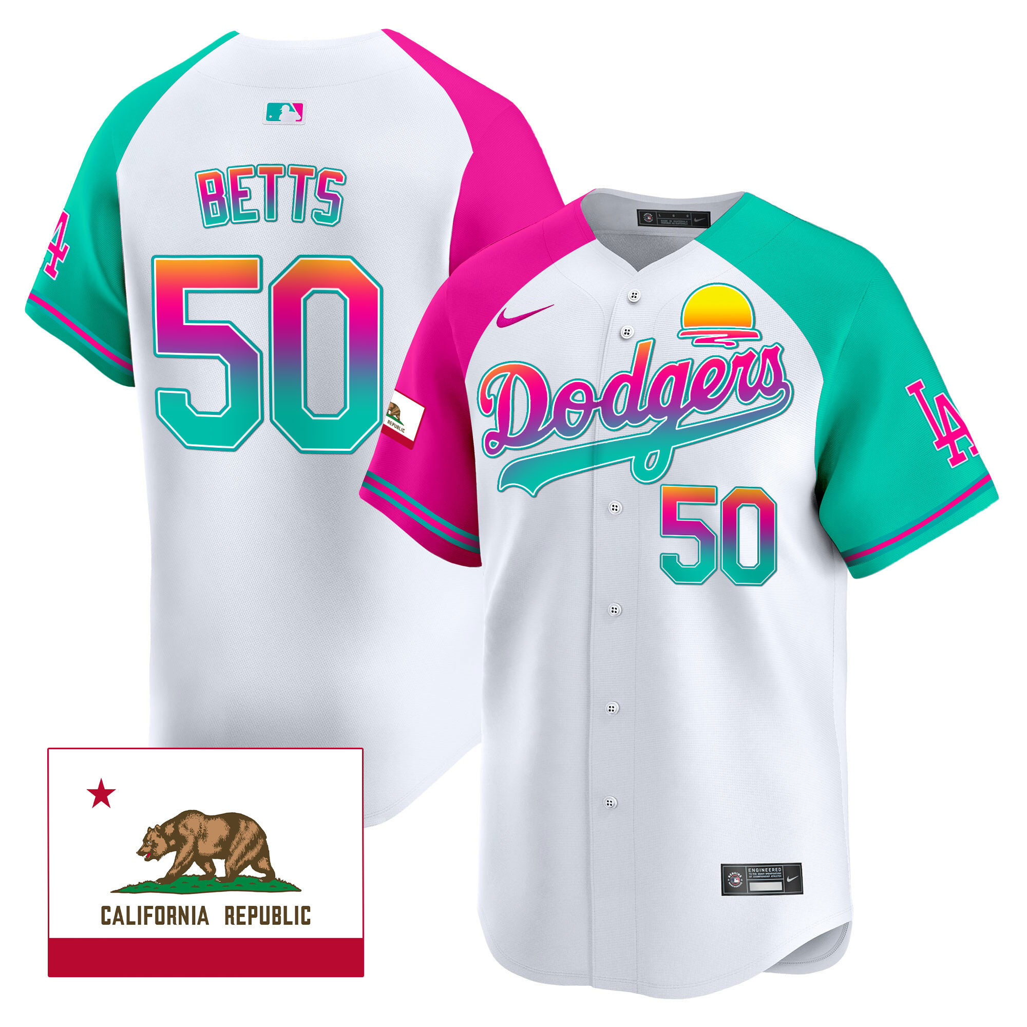 Mookie Betts Men's Los Angeles Dodgers 2024 Los Angeles City Style Vapor Premier Limited Alternate Jersey - All Stitched