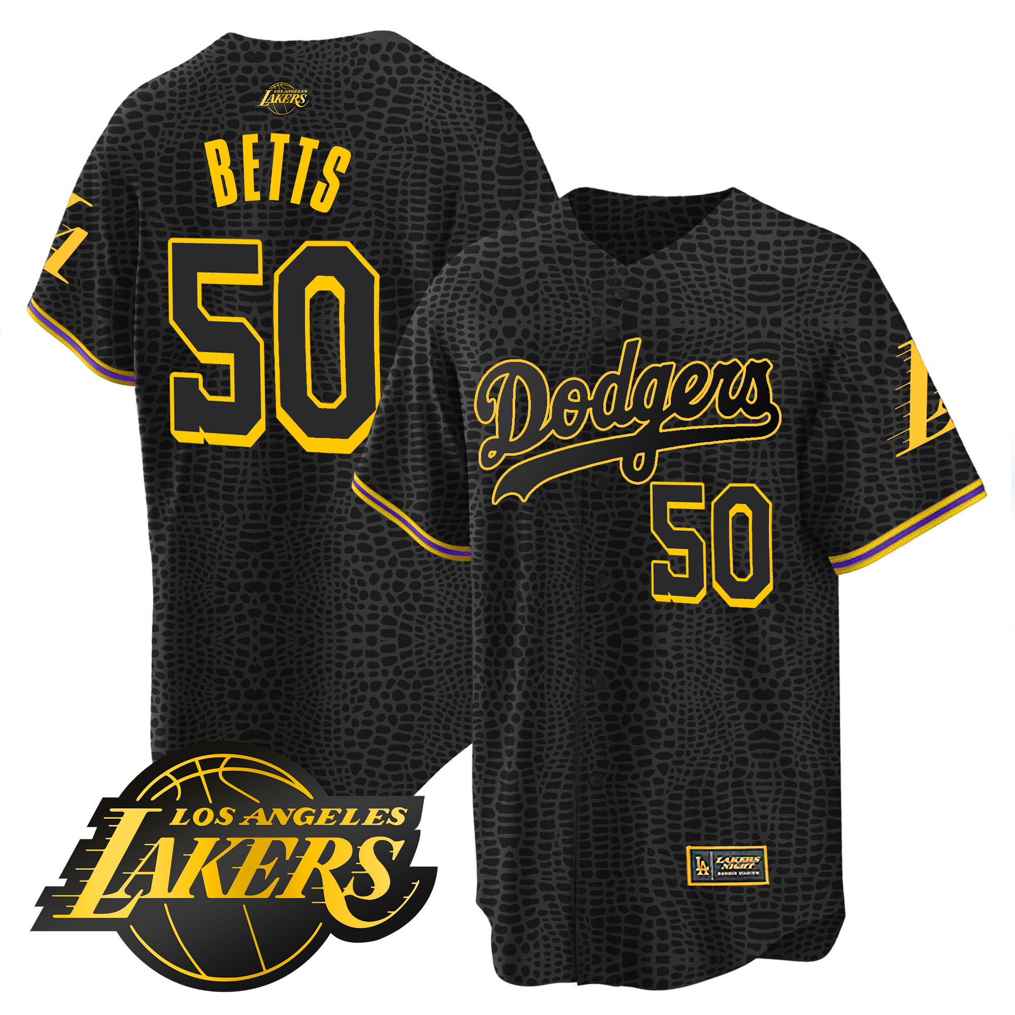 Mookie Betts Men's Los Angeles Dodgers Cool Base Mamba Jersey - All Stitched