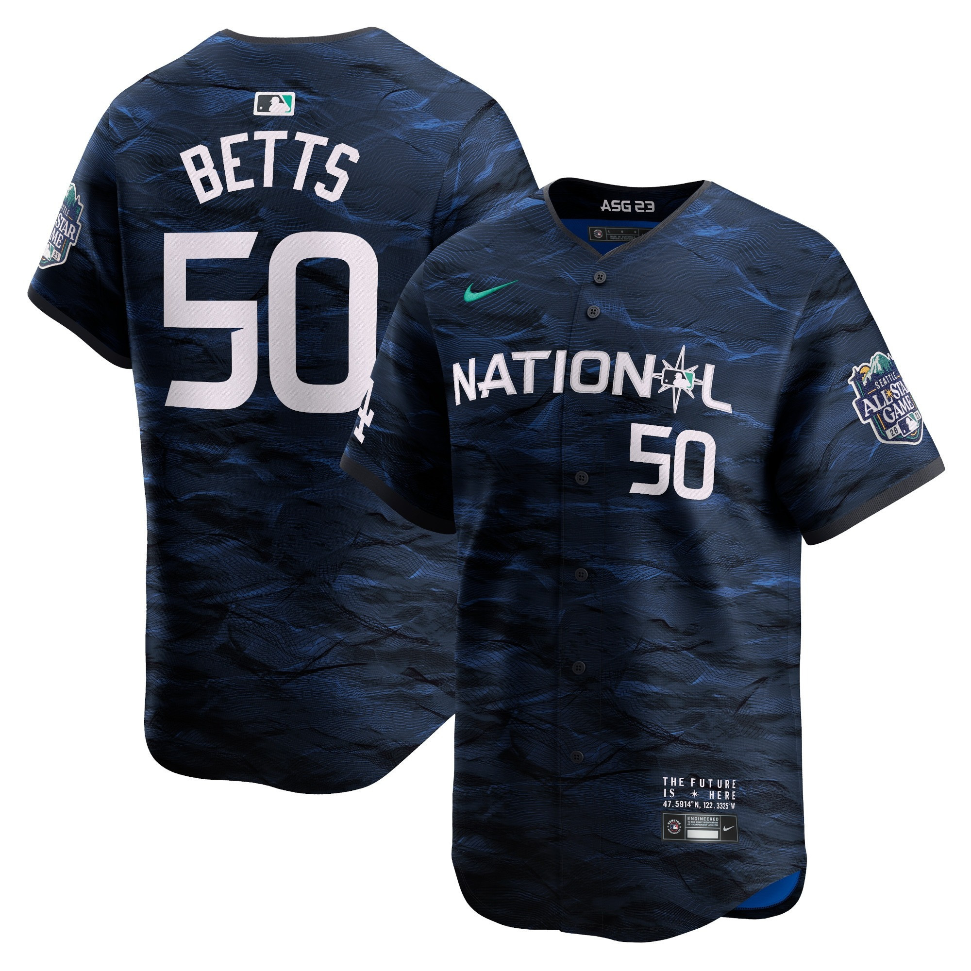Mookie Betts Men's National League 2023 All-Star Game Royal Cool Base Jersey - All Stitched