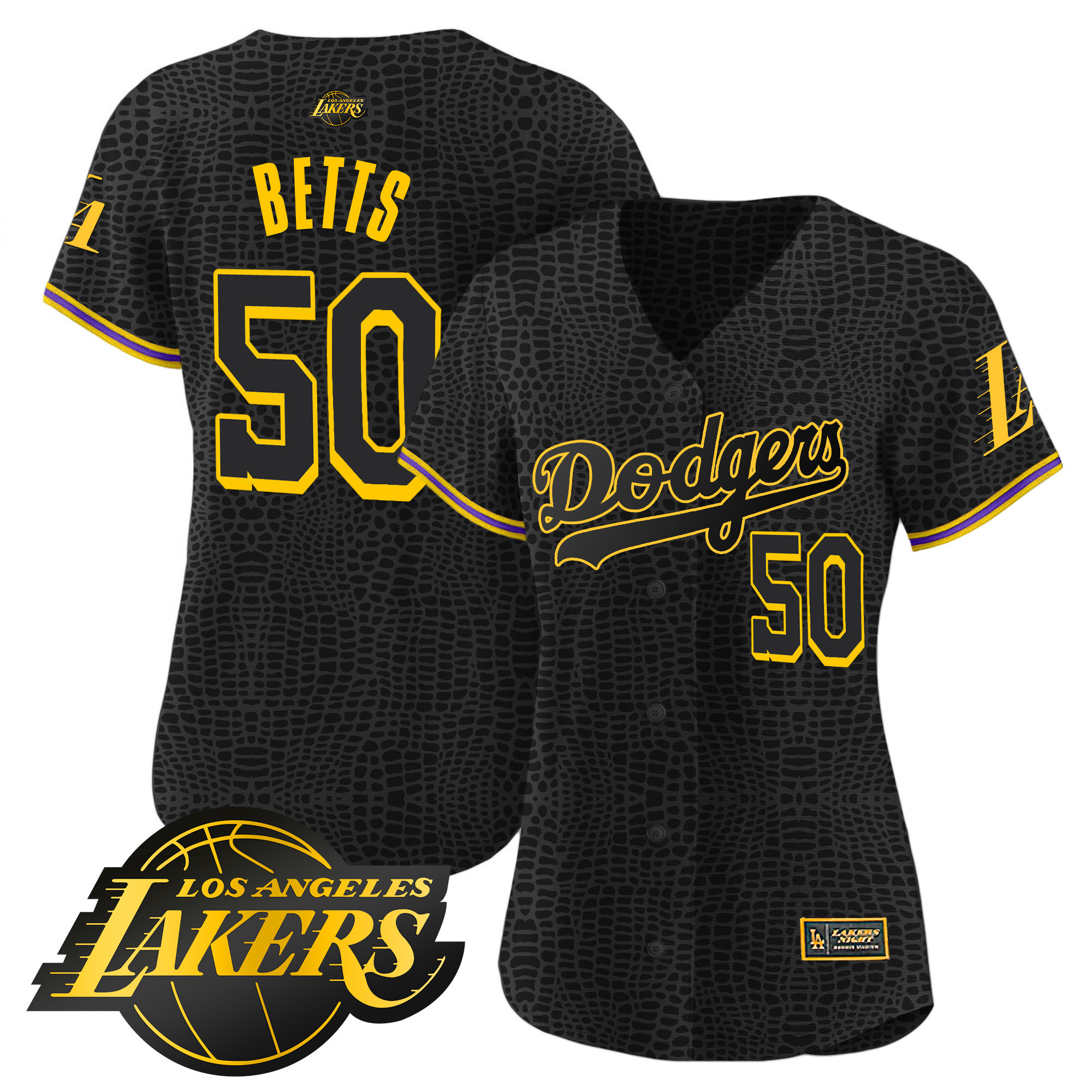 Mookie Betts Women's Los Angeles Dodgers Cool Base Mamba Jersey - All Stitched