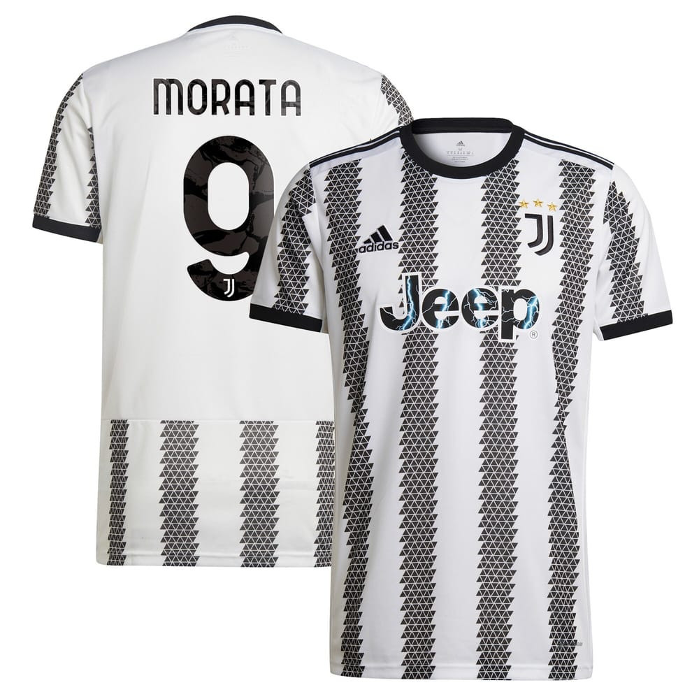 Morata 9 Juventus Men 2022/23 Home Soccer Jersey – White