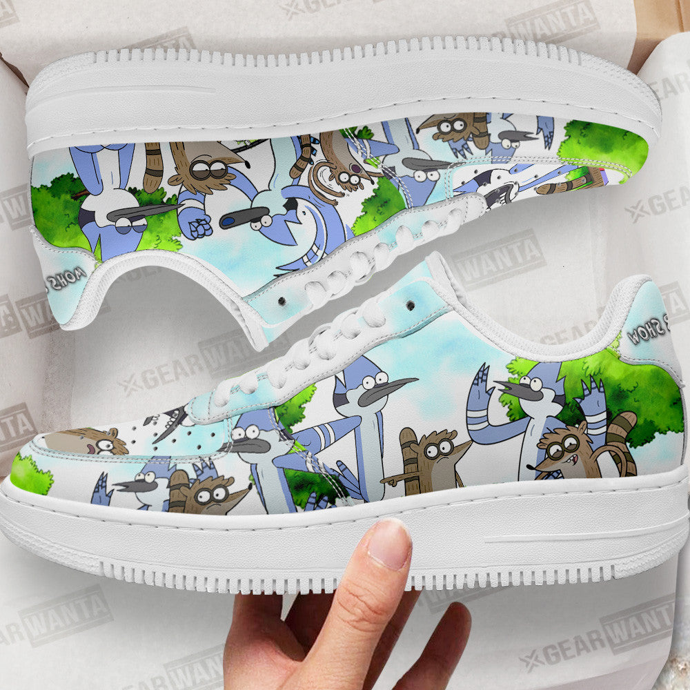 Mordecai and Rigby Air Sneakers Custom Regular Show Shoes