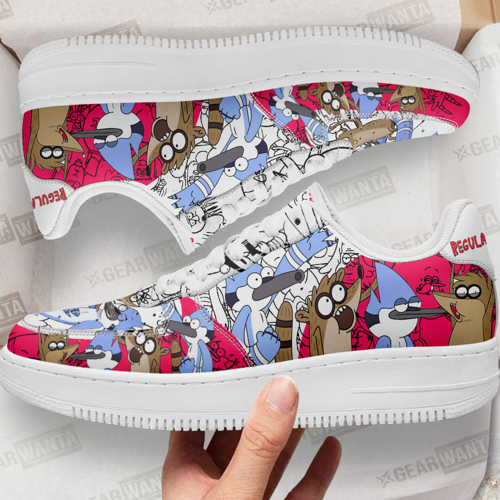 Mordecai and Rigby Regular Show Air Sneakers Custom Cartoon Shoes