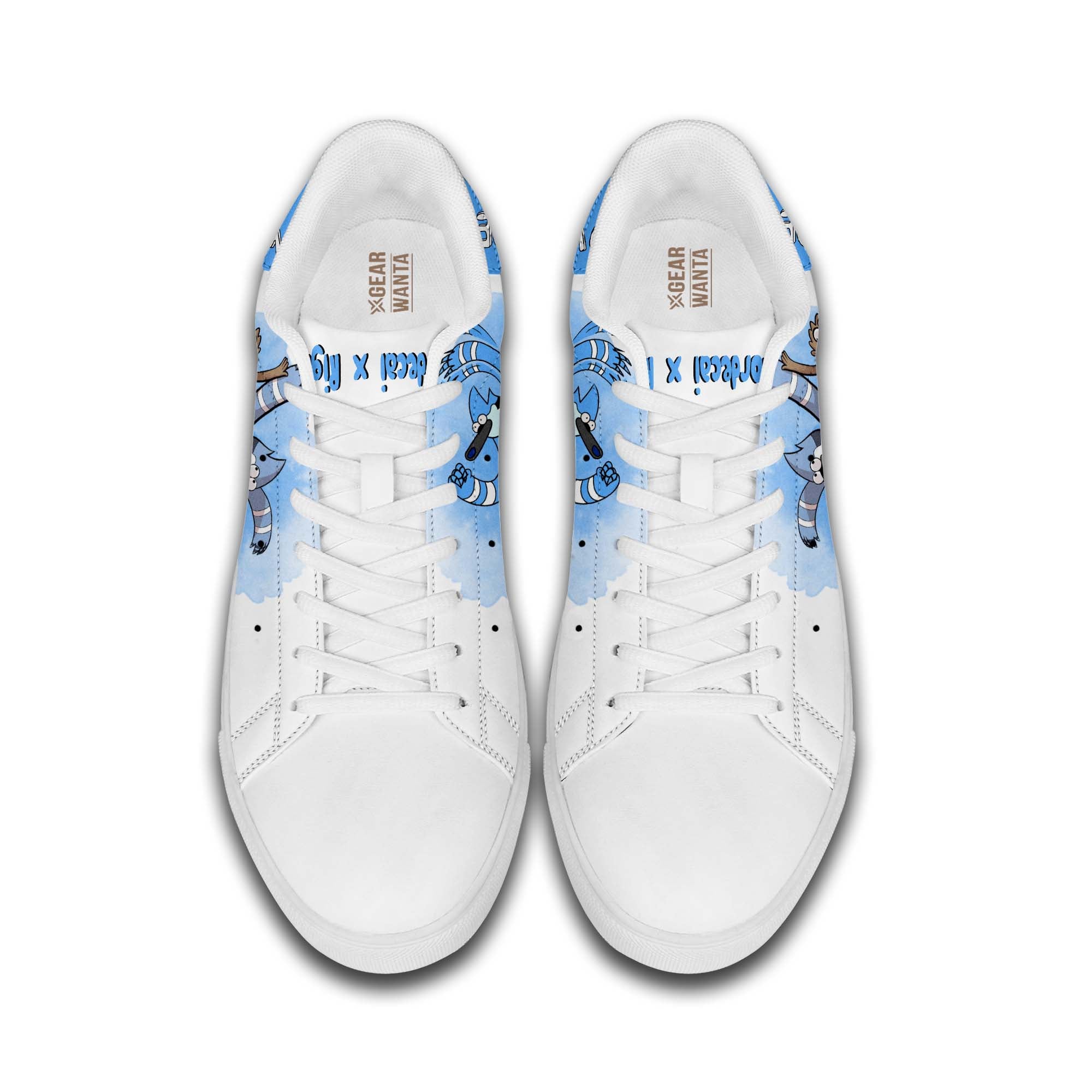 Mordecai and Rigby Regular Show Skate Shoes Custom Color Cartoon Sneakers