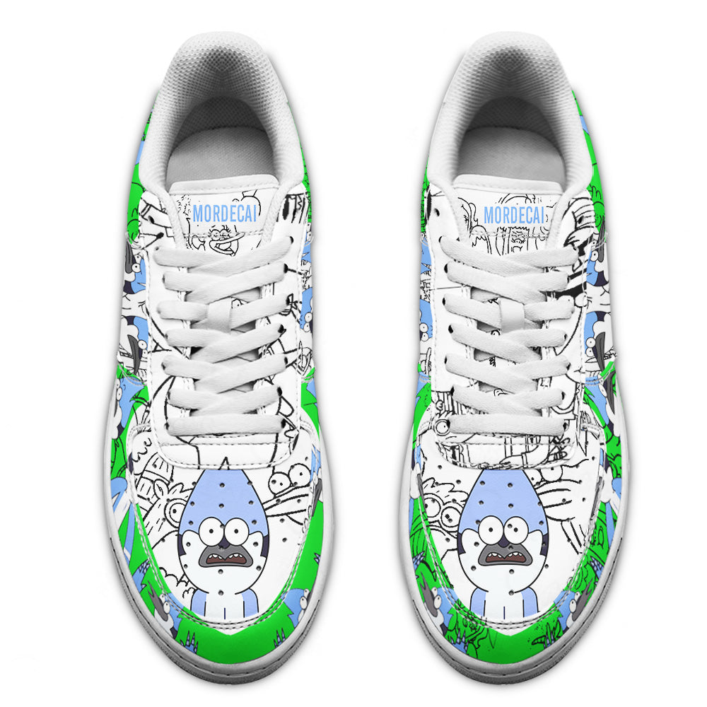 Mordecai Regular Show Air Sneakers Custom Cartoon Shoes