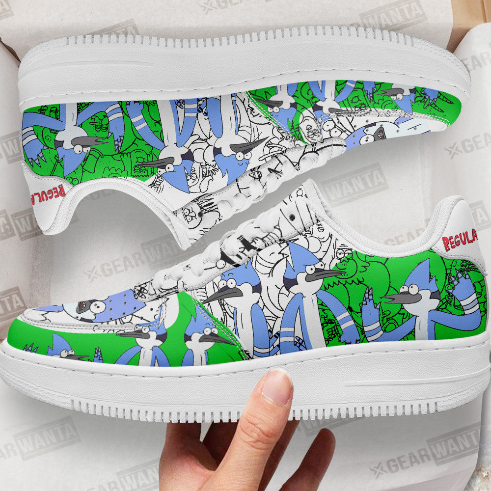 Mordecai Regular Show Air Sneakers Custom Cartoon Shoes