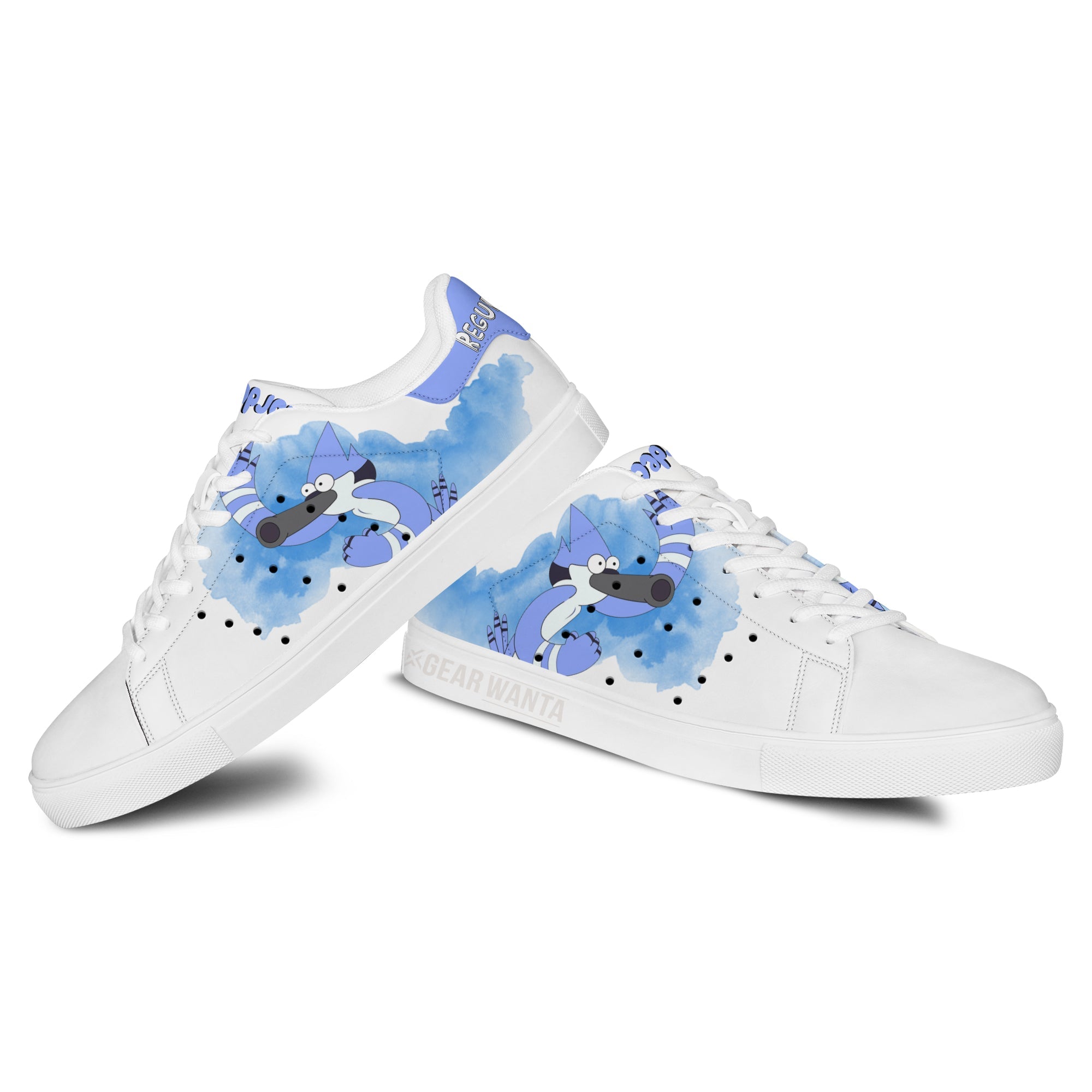 Mordecai Regular Show Skate Shoes Custom Color Cartoon Sneakers