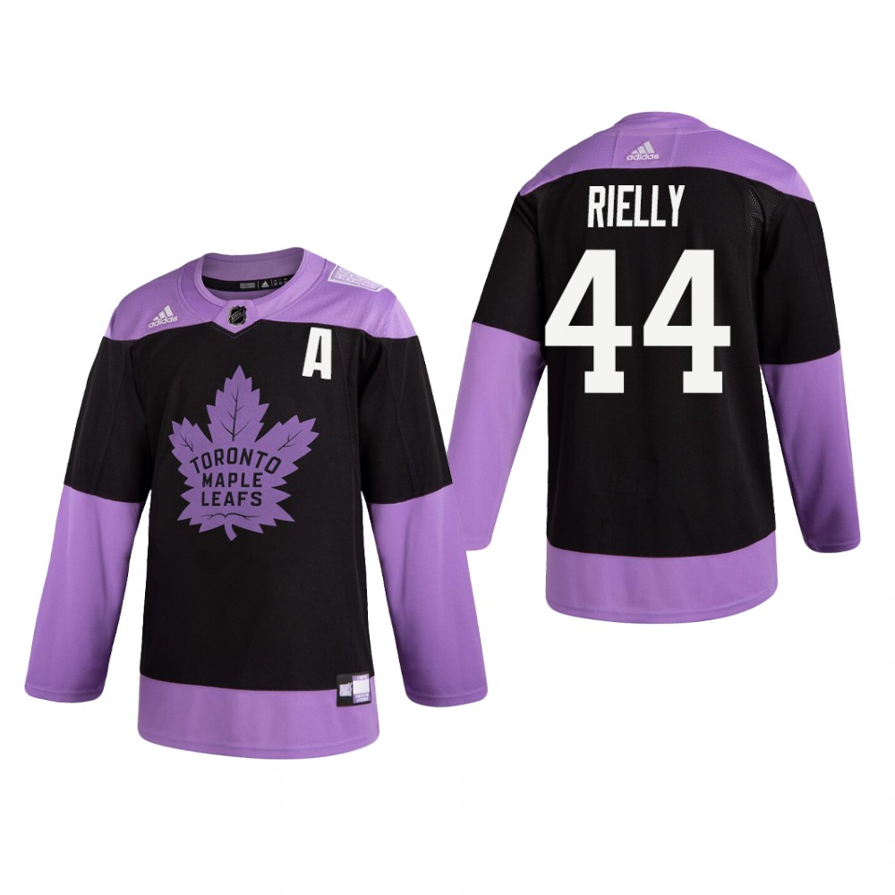 Morgan Rielly #44 Toronto Maple Leafs 2019 Fights Cancer Black Practice Jersey