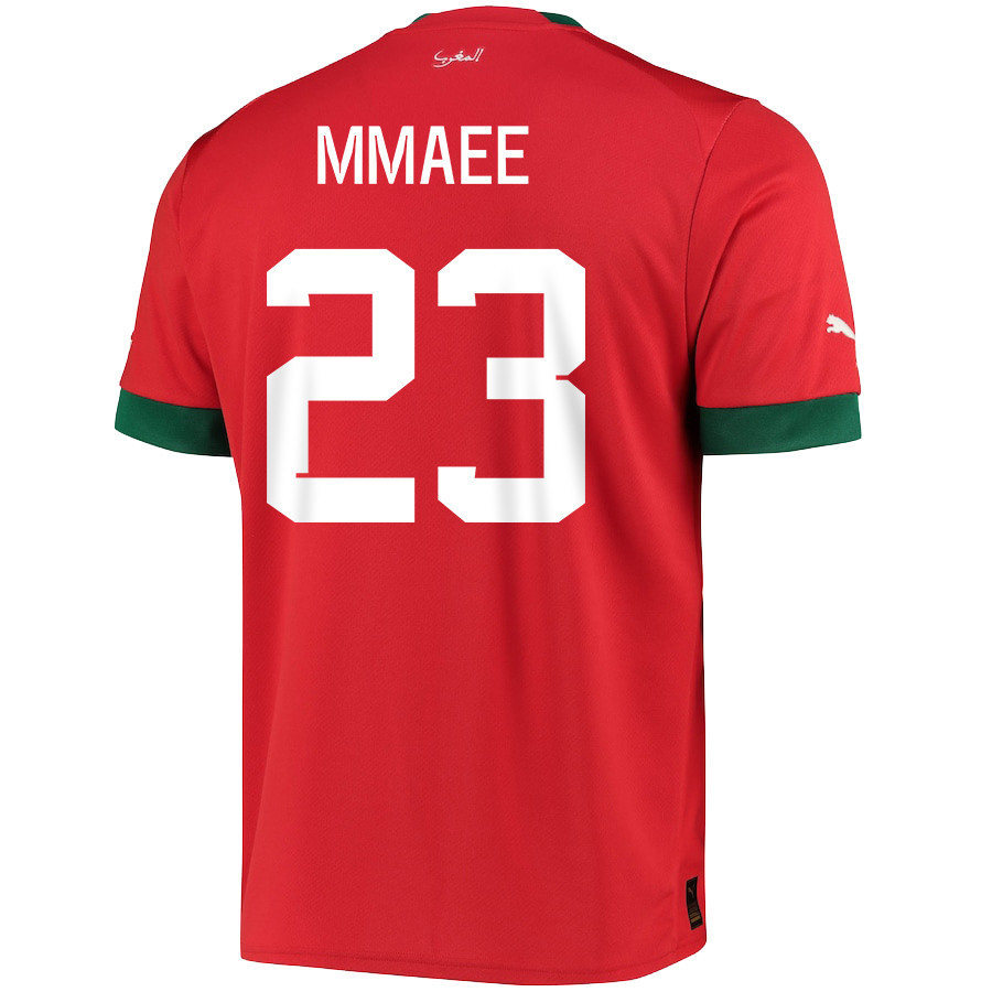 Morocco National Team 2022-23 Ryan Mmaee 23 Qatar World Cup – Red Home Men Soccer Jersey