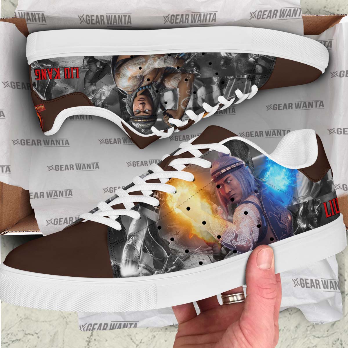 Mortal Kombat Liu Kang Custom Skate Shoes For Fans