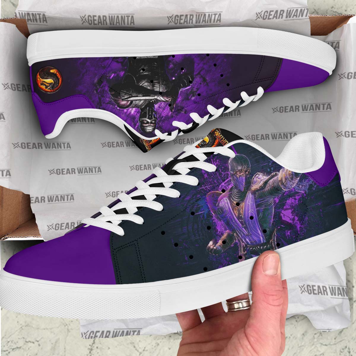 Mortal Kombat Noob Saibot Custom Skate Shoes For Fans