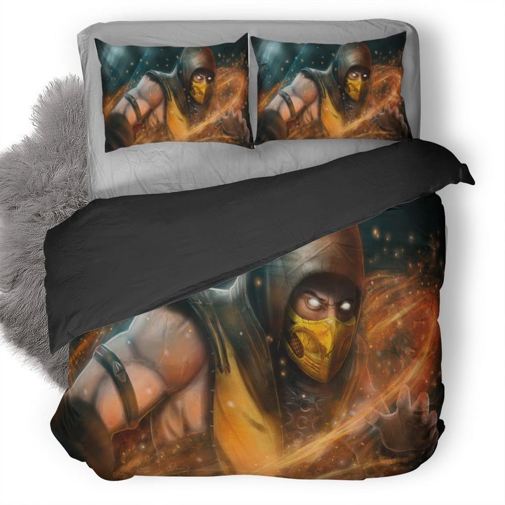 Mortal Kombat Scorpion 13 3D Customized Duvet Cover Bedding Set