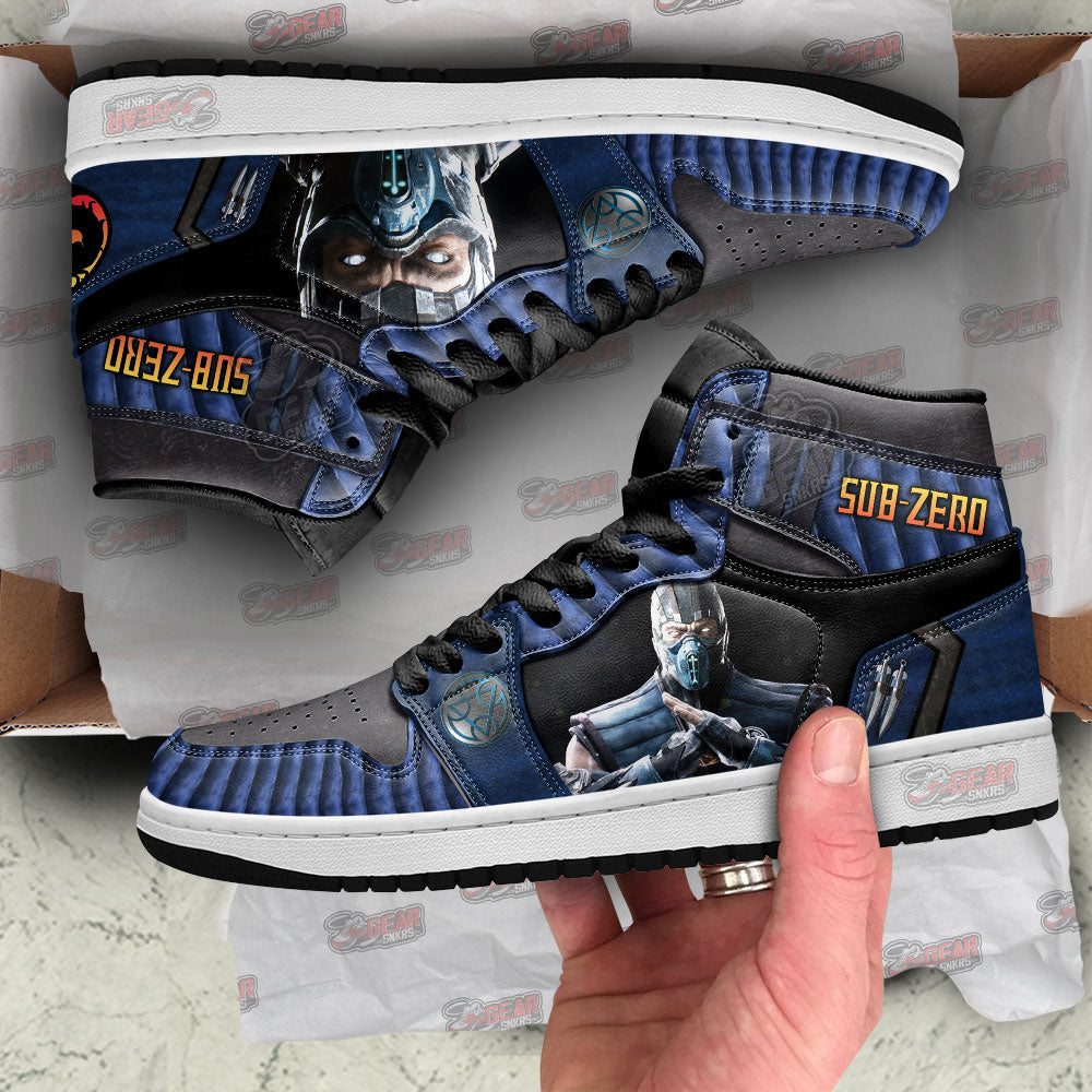 Mortal Kombat Sneakers Sub-zero JD Sneakers Shoes For Fans, Air Jordan Hightop