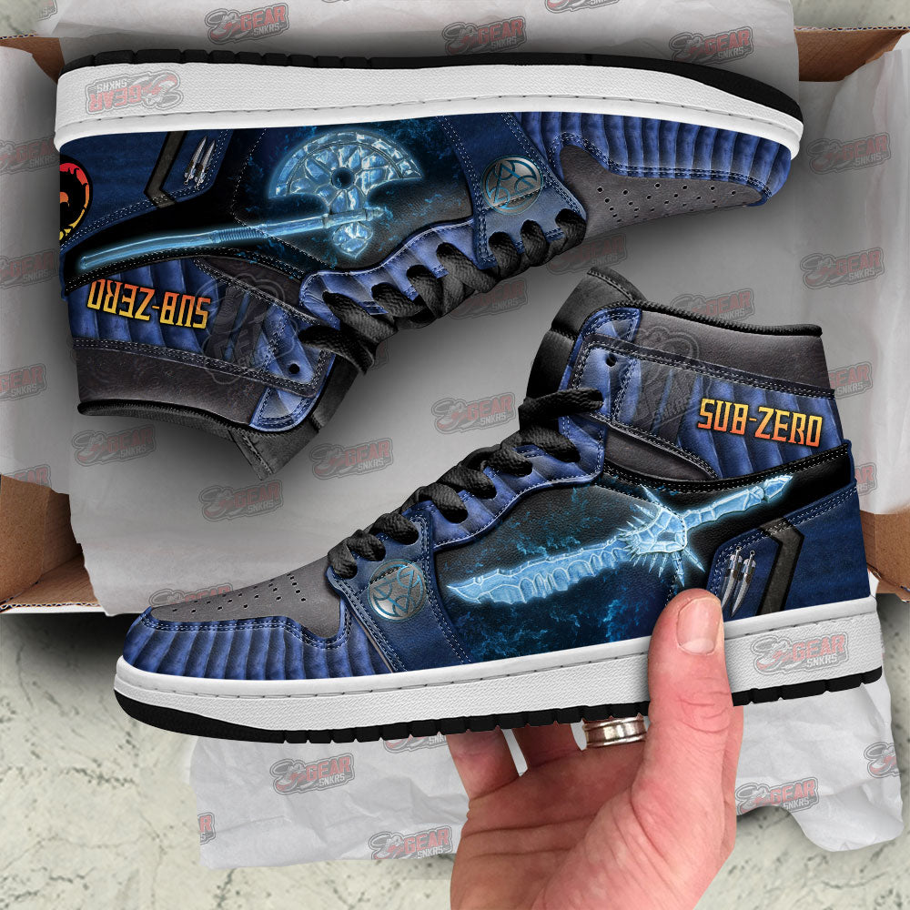 Mortal Kombat Sneakers Sub-zero Weapon JD Sneakers Shoes For Fans, Air Jordan Hightop