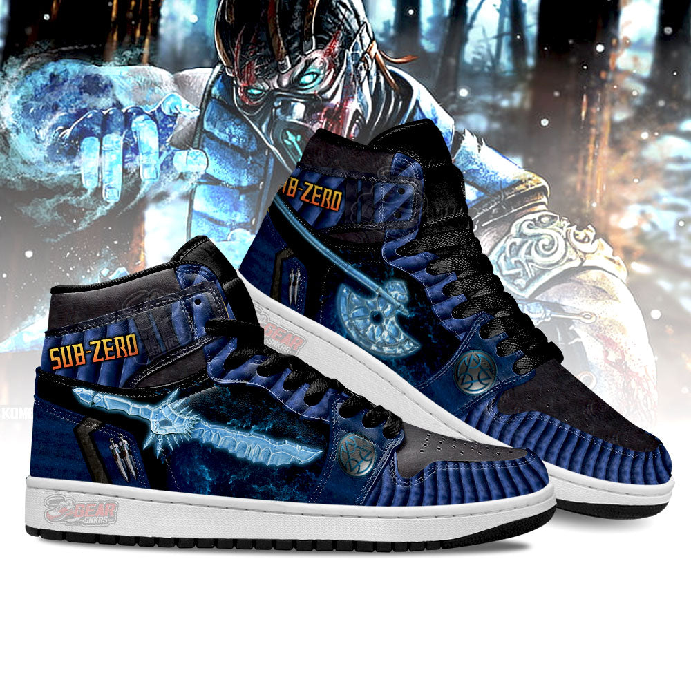 Mortal Kombat Sneakers Sub-zero Weapon JD Sneakers Shoes For Fans, Air Jordan Hightop