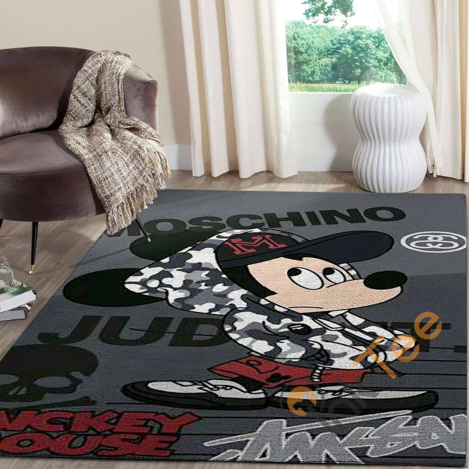 Moschino Mickey Mouse Rectangle Rug
