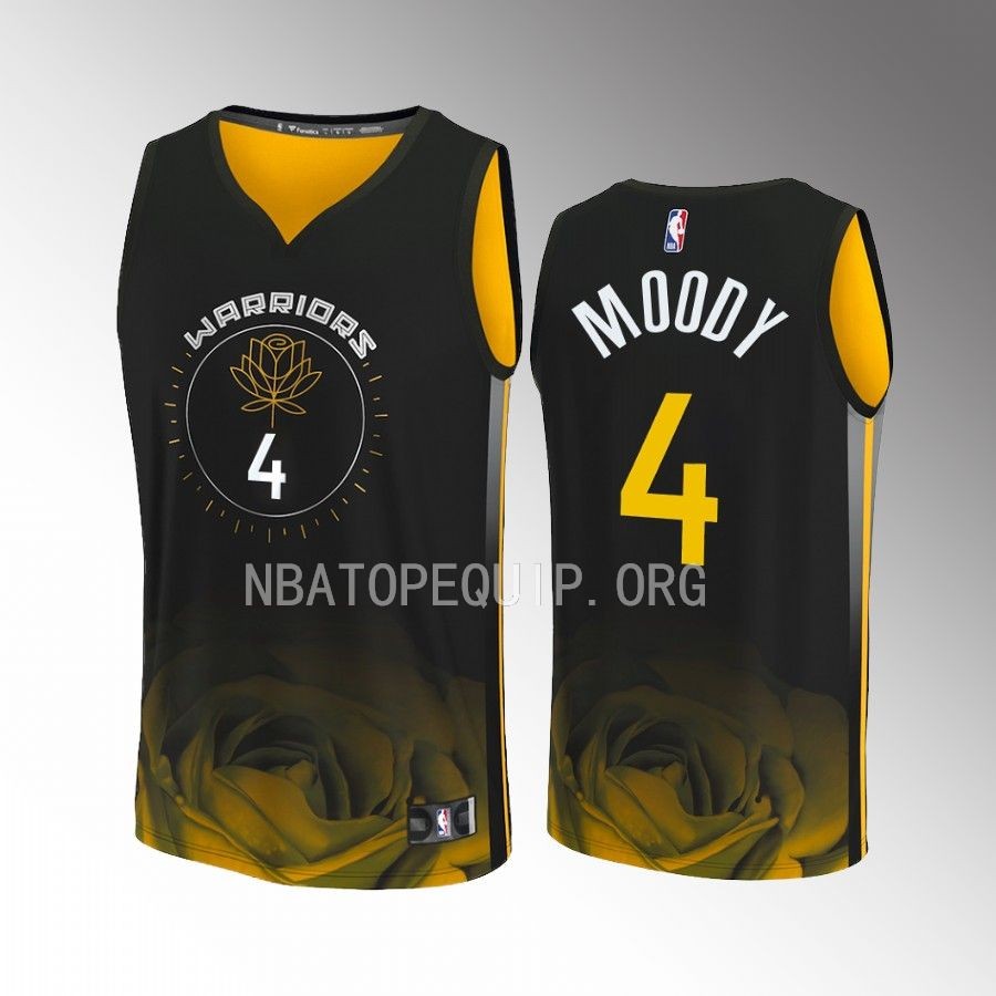 Moses Moody Warriors #4 Black Jersey Fast Break Fastbreak 2022-23 City Edition