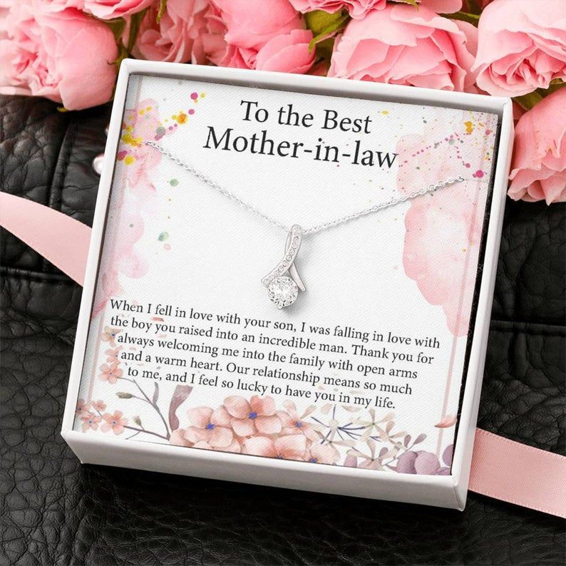 Mother-In-Law Alluring Beauty Necklace Mother-In-Law Gift, Mother-In-Law Necklace To My Mother-In-Law Box Gift Card – 2185468