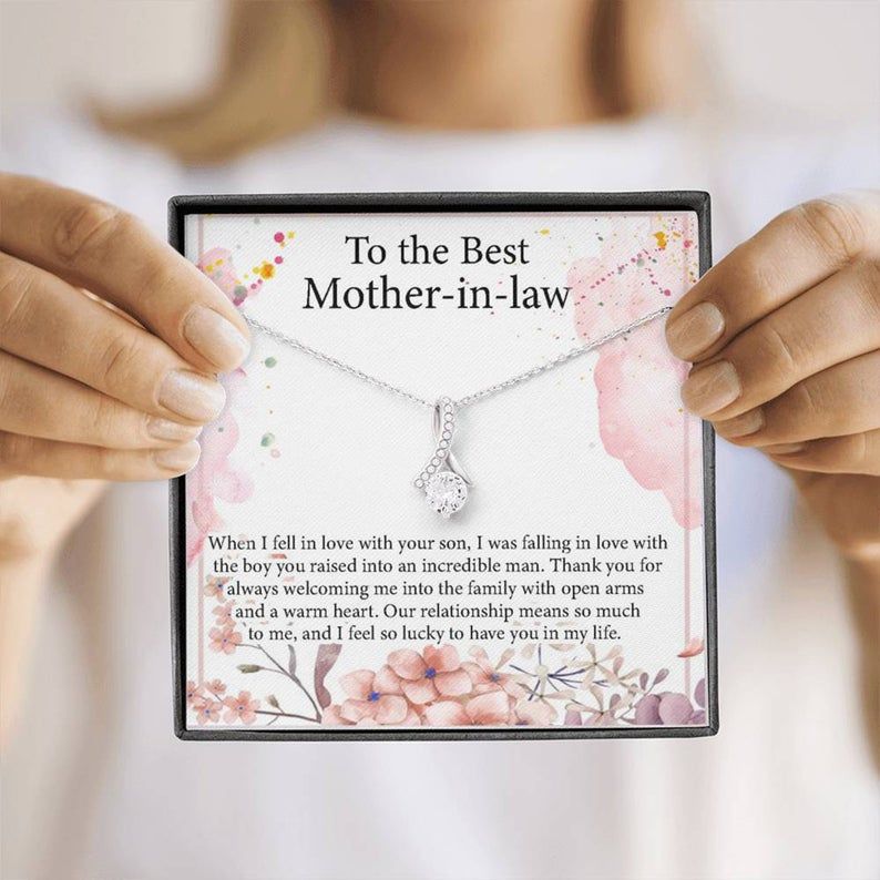 Mother-In-Law Alluring Beauty Necklace Mother-In-Law Gift, Mother-In-Law Necklace To My Mother-In-Law Box Gift Card – 2185468