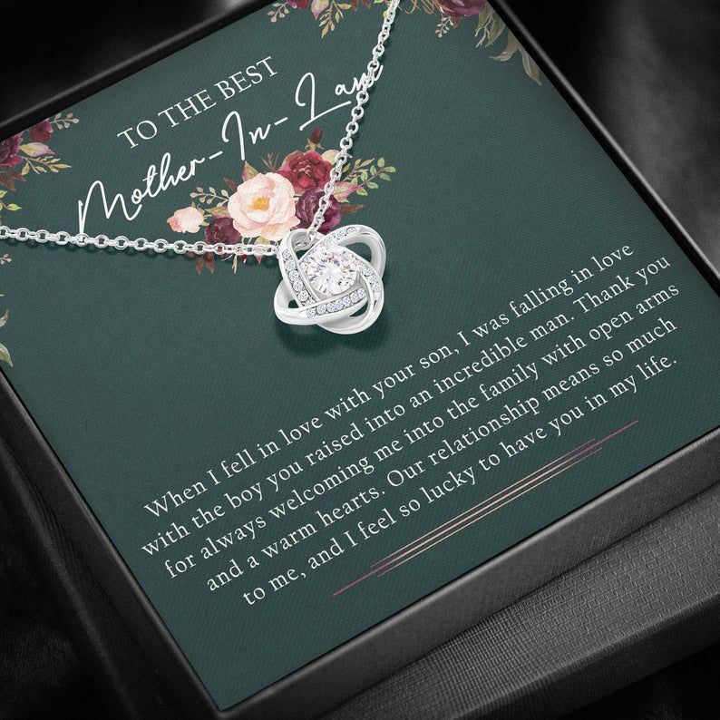 Mother-In-Law Necklace – To Mother-in-law –  Love Knots Pendant – Jewelry For Women
