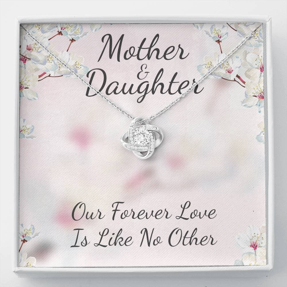 Mother and Daughter Like No Other Love Knot Necklace
