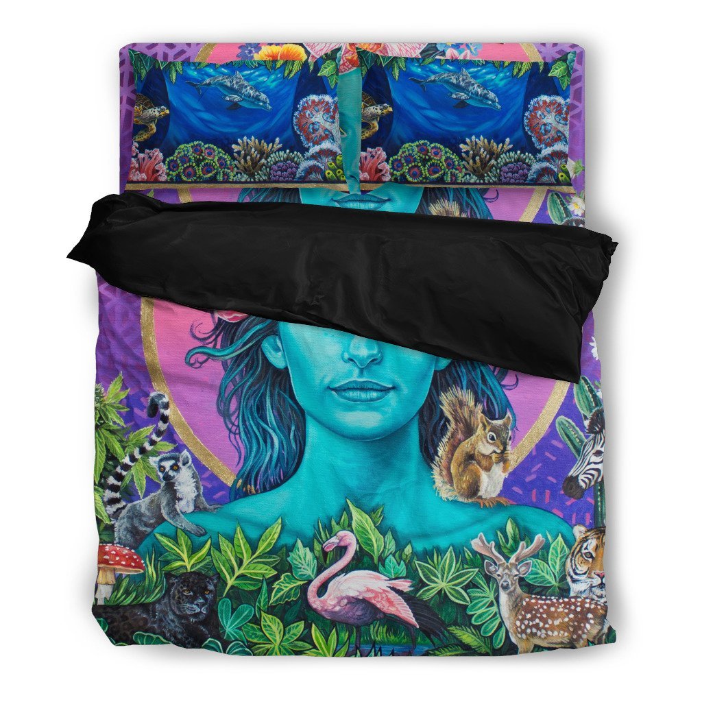 Mother Earth Vibration 3D Customized Duvet Cover Bedding Set