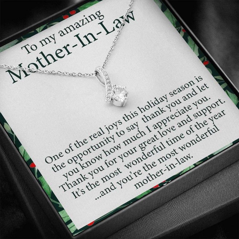 Mother in Law Alluring Beauty Necklace : Present, Necklace Jewelry, Xmas Gift, Gift Idea for Mother in Law, Husband’s Mom