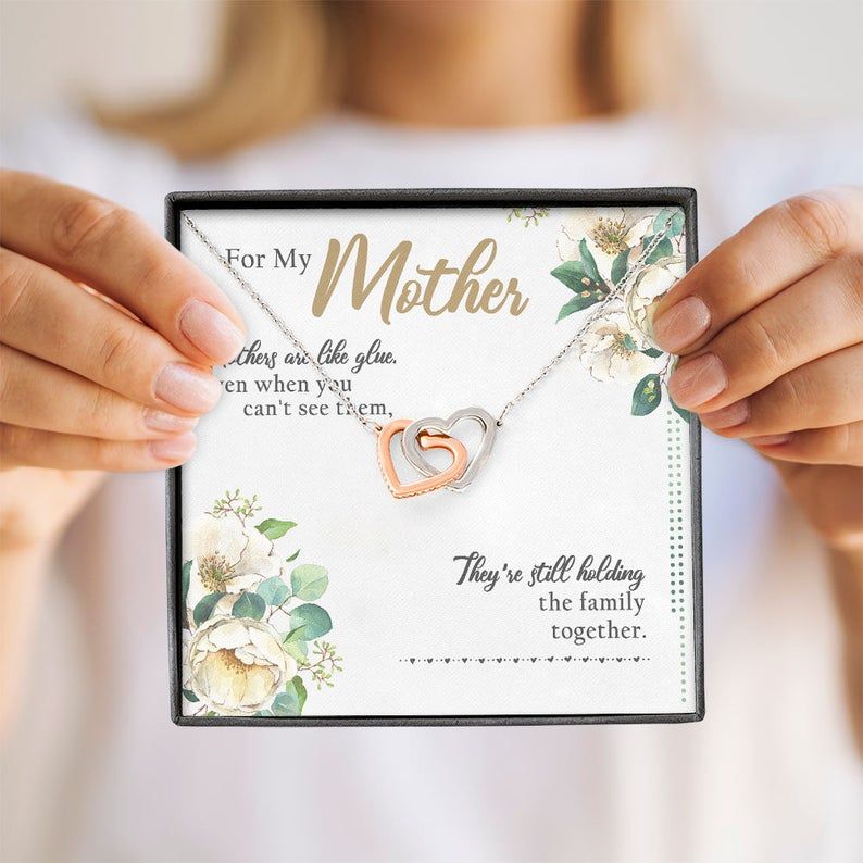 Mother Necklace – Necklace Gift For Mother – Interlocking Hearts Necklace – The Necklace Gifts For Mother