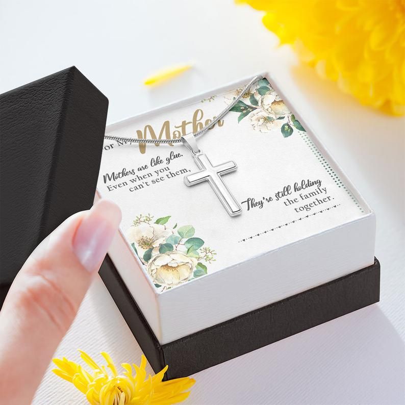 Mother Necklace – To My Mother Necklace Gift For Mother – Artisan Crafted Cross Necklace – Jewelry Gift For Mother