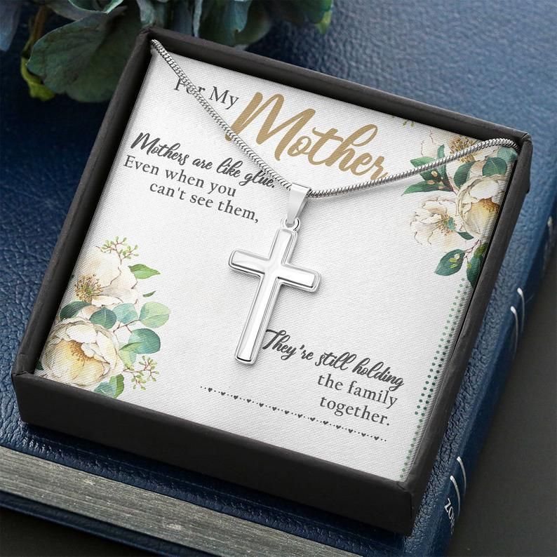Mother Necklace – To My Mother Necklace Gift For Mother – Artisan Crafted Cross Necklace – Jewelry Gift For Mother