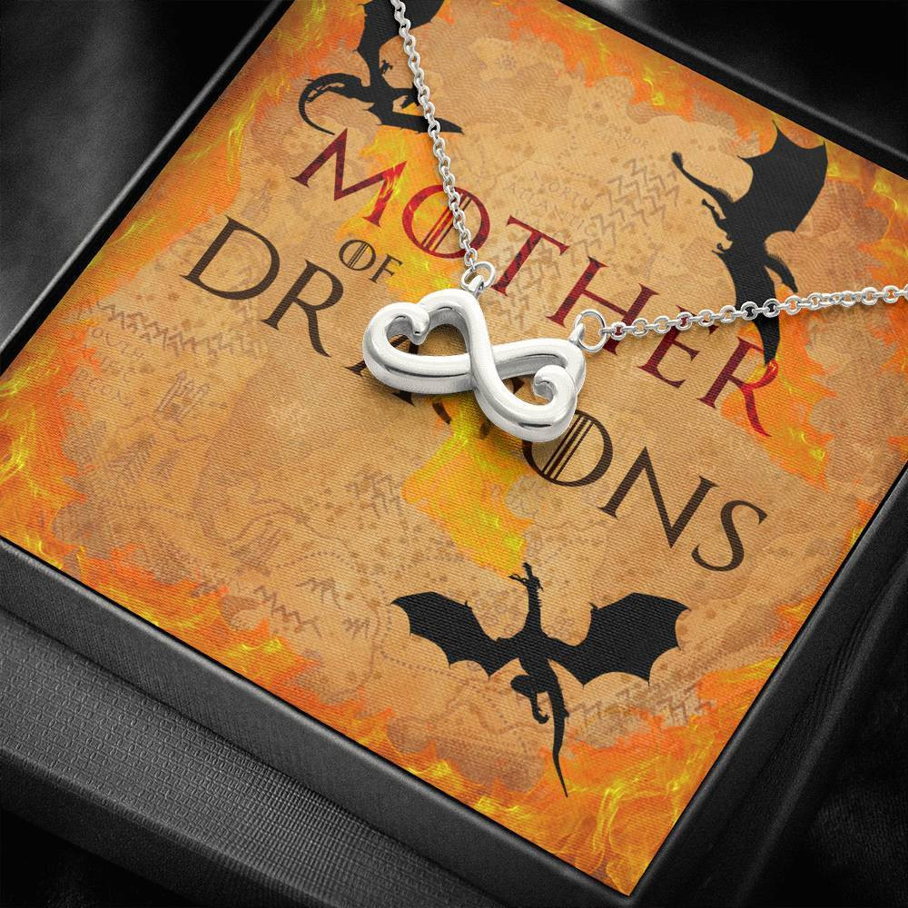 Mother Of Dragons Infinity Heart Necklace Mother’s Day Gift For Mom