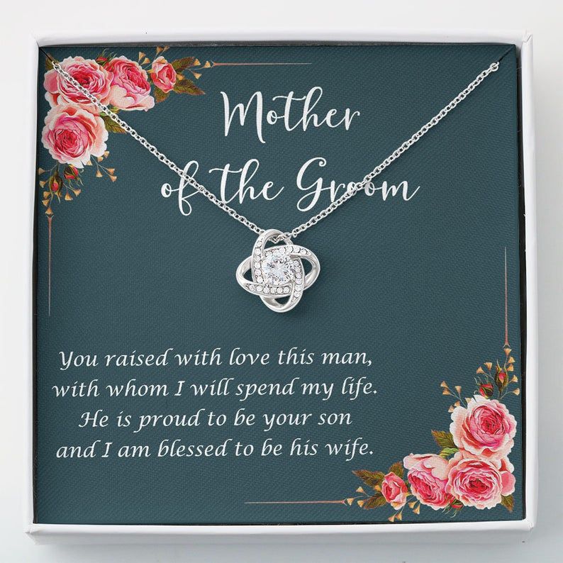 Mother Of The Groom Necklace  – To Mother Of The Groom – Love Knot Necklace – Thes For Mom