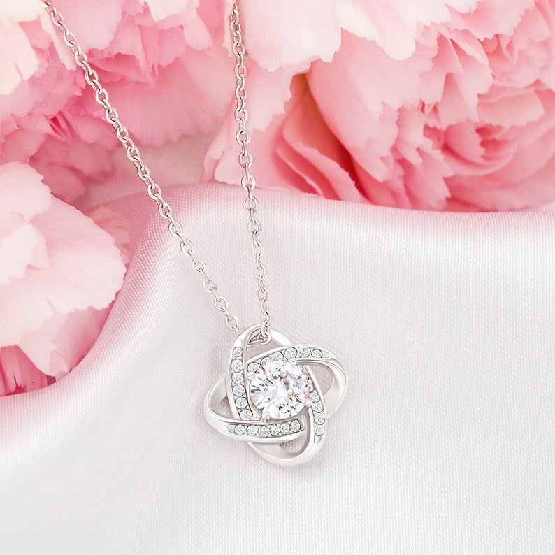 Mother Of The Groom Necklace  – To Mother Of The Groom – Love Knot Necklace – Thes For Mom