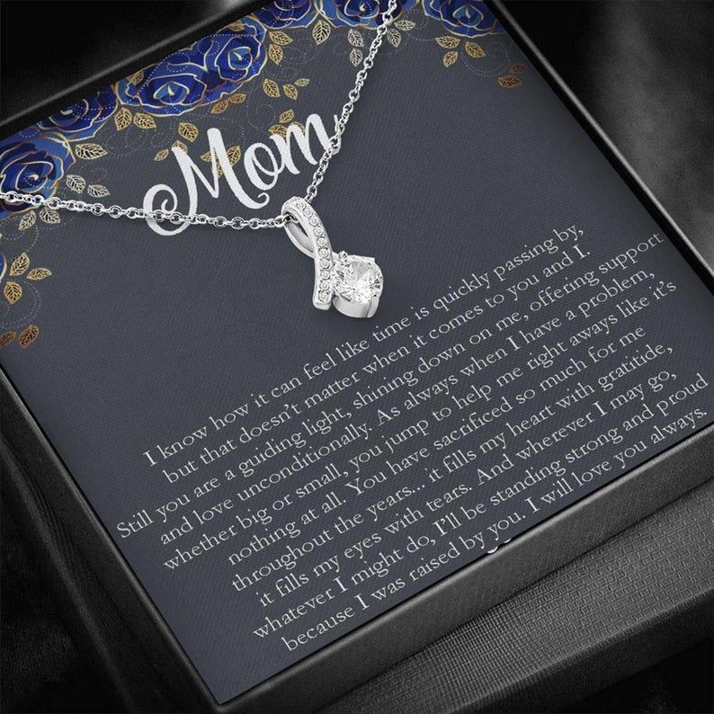 Mother’s Day Gift Alluring Beauty Necklace – Jewelry Gift for Mom – Mom Gift Mother Daughter Necklace – Mother Poem – Gift For Mother