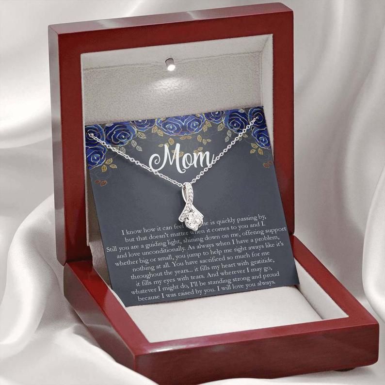 Mother’s Day Gift Alluring Beauty Necklace – Jewelry Gift for Mom – Mom Gift Mother Daughter Necklace – Mother Poem – Gift For Mother
