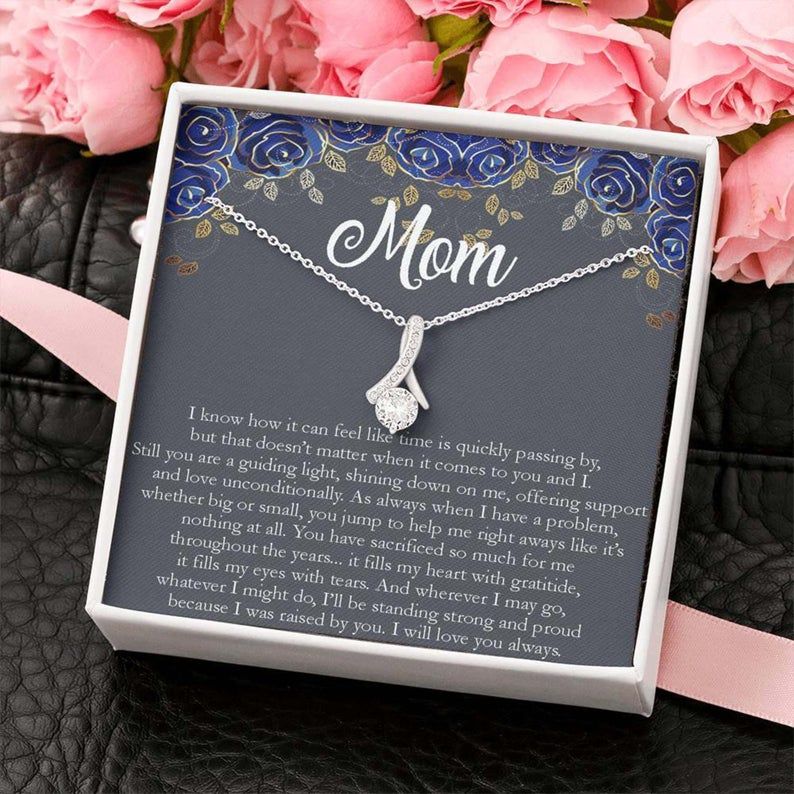 Mother’s Day Gift Alluring Beauty Necklace – Jewelry Gift for Mom – Mom Gift Mother Daughter Necklace – Mother Poem – Gift For Mother