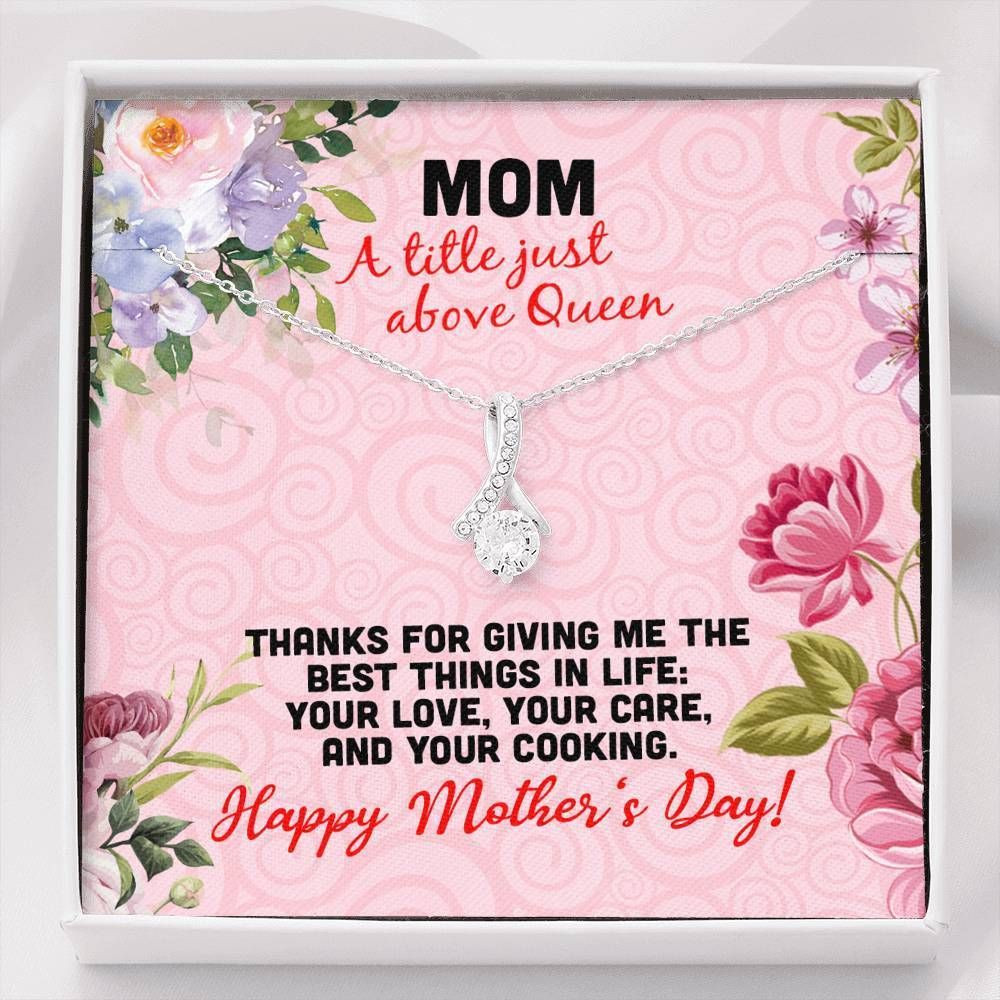 Mother’s Day Gift For Mom Alluring Beauty Necklace Thanks For Giving Me The Best Thing