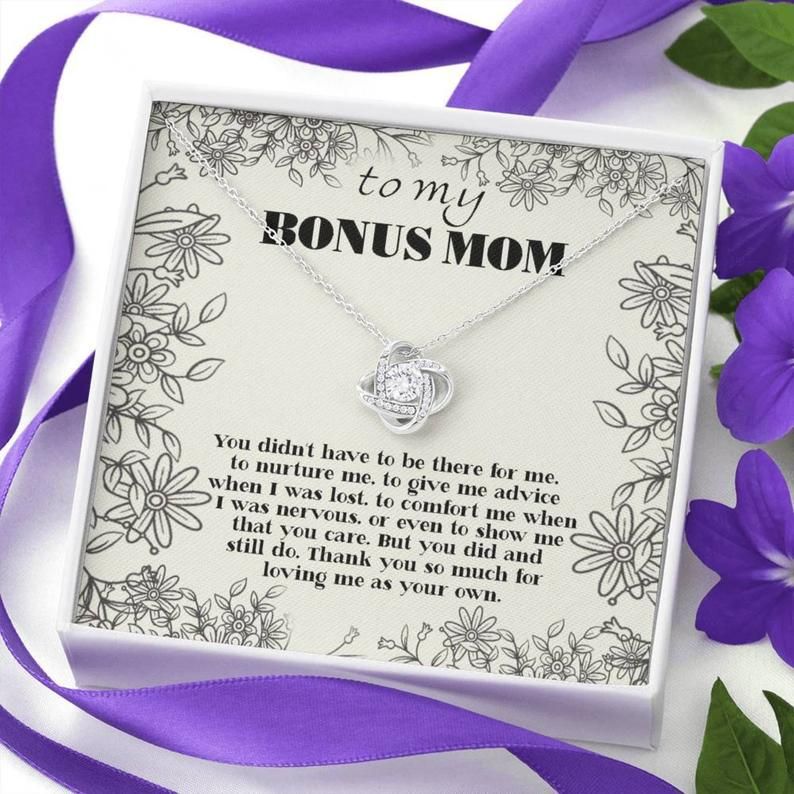 Mother’s Day Gift Necklace Bonus Mom Gift Love Knot Necklace Present for Stepmom, Gift for stepmom, Adoption Mom Gift Necklace