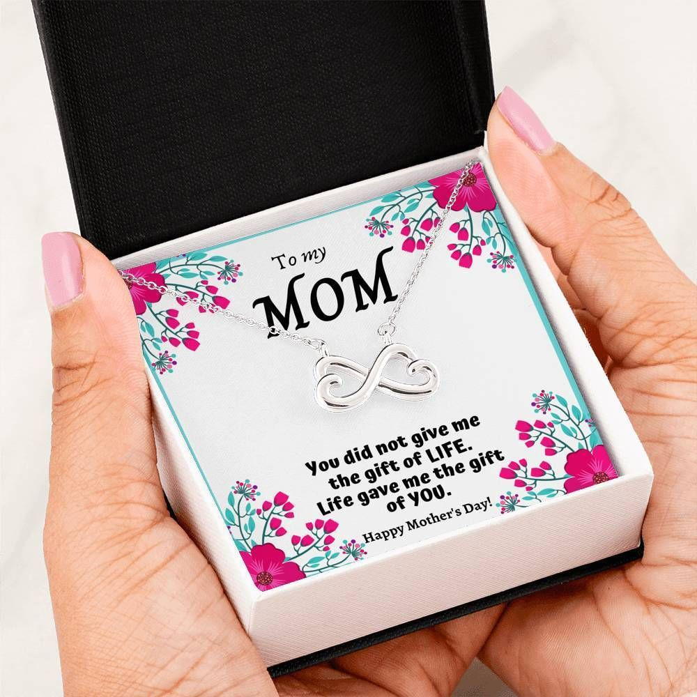 Mother’s Day Gift Of Life Infinity Heart Necklace Gift For Mom