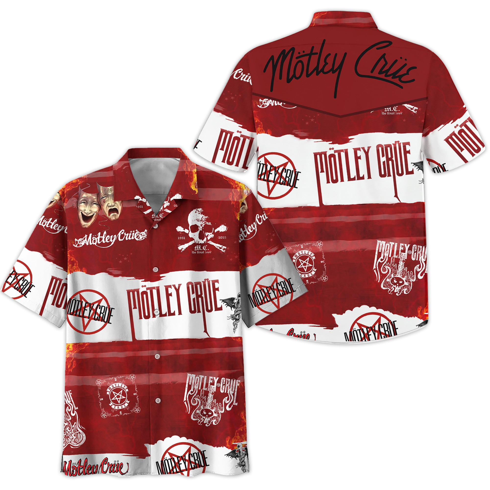 Motley Crue Hawaiian Shirt