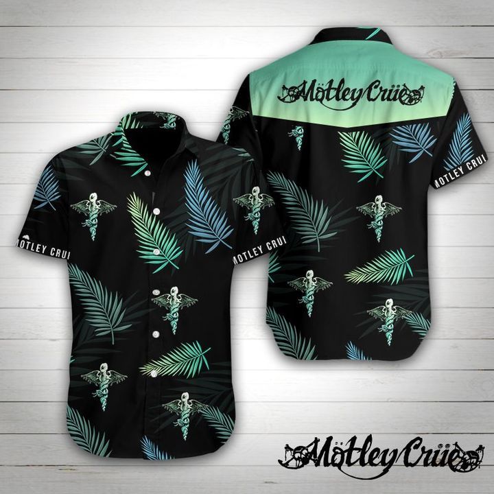 Motley Crue Rock Band Tropical Flower Hawaiian Shirt Maria