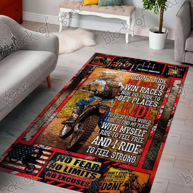 Motocross Living Room Rectangle Rug