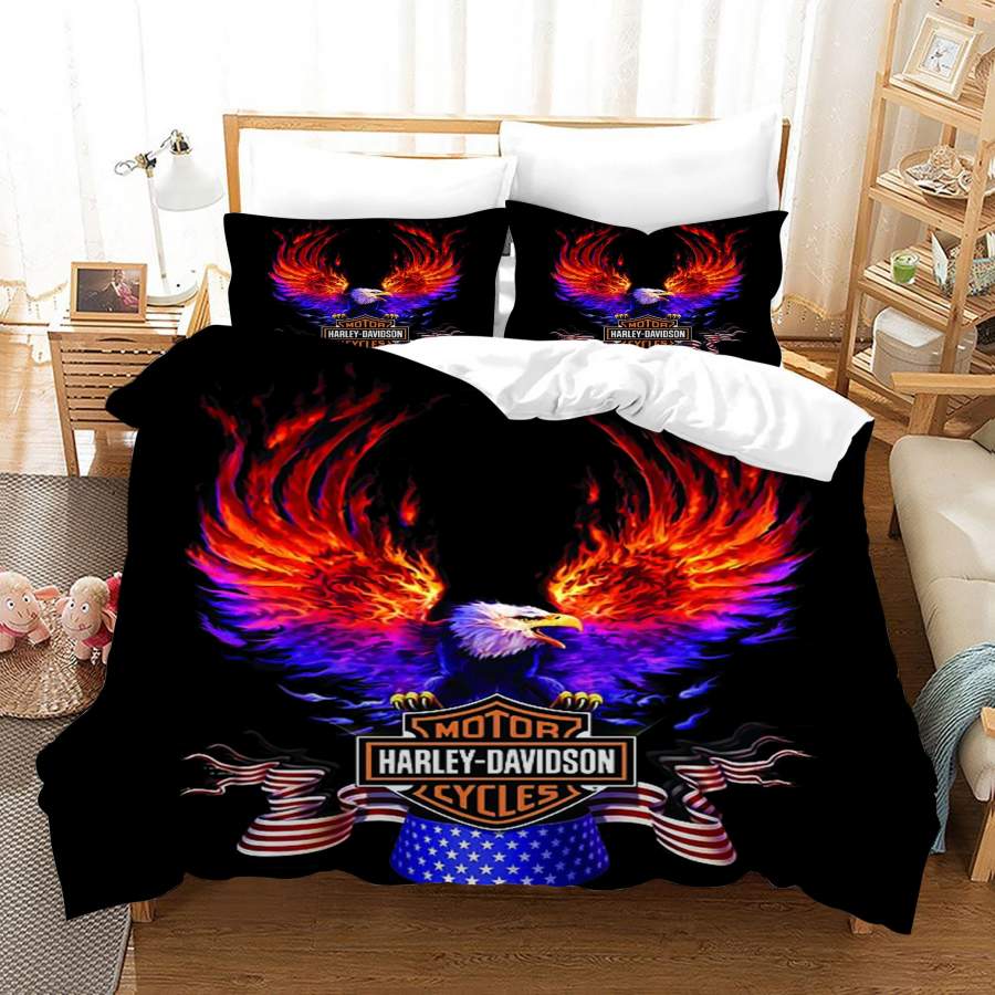 Motor Harley Davidson #1 Duvet Cover Quilt Cover Pillowcase Bedding Set Bed Linen Home Bedroom Decor