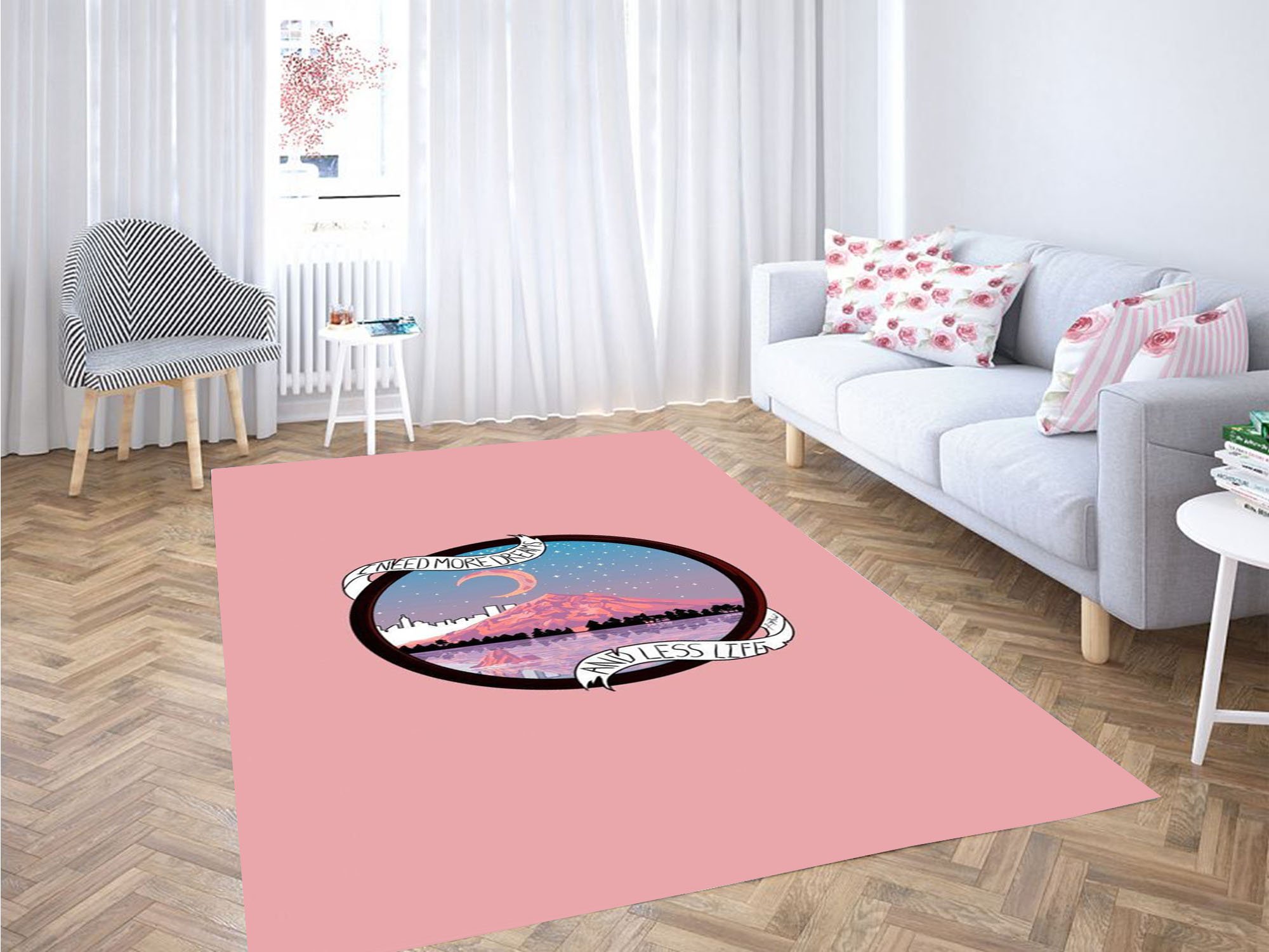 Mountain Wallpaper Carpet Rectangle Rug
