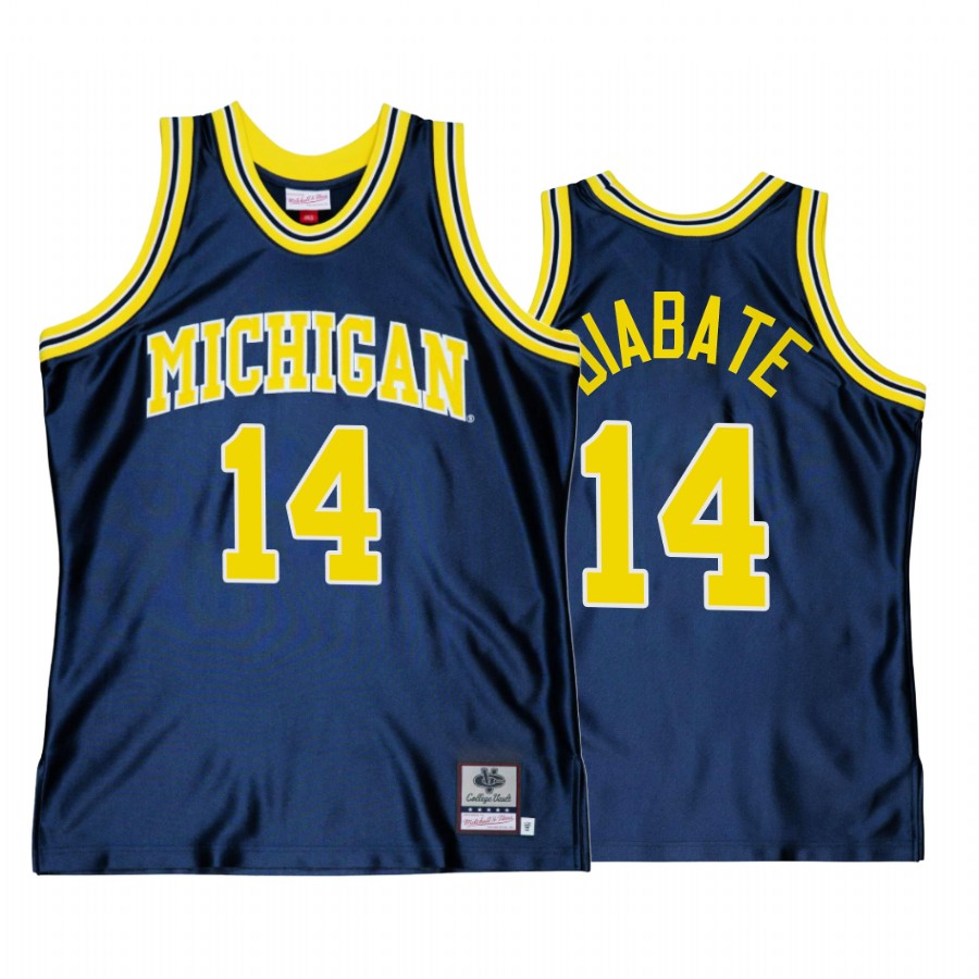 Moussa Diabate Michigan Wolverines Navy Jersey Throwback College