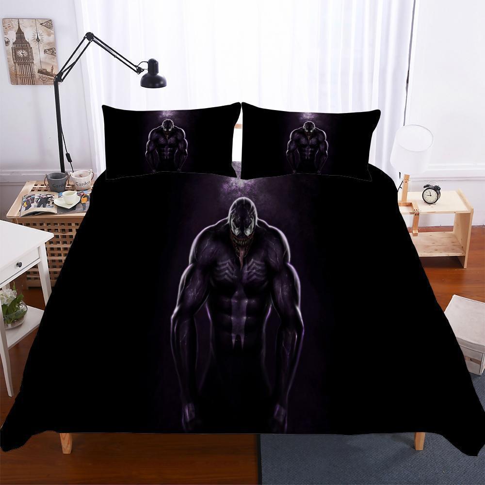Movie Venom Theme Household Items Digital Printing Blacks 3D Customized Duvet Cover Bedding Set
